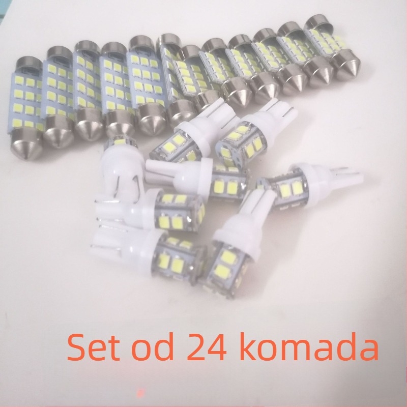 Set LED svjetala za krov auta, 24 kom, 12V, 350 lm, 60 000 h, LED 3528/2835
