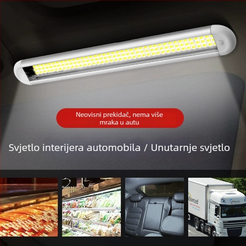 LED svjetlo za kabinu i krova vozila, 120 LED, CX02, 8W, 600 lm, aluminij