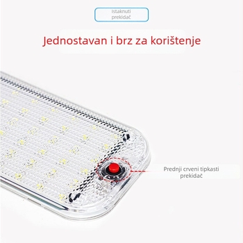 LED krovsko svjetlo za vozila – kristalno unutarnje svjetlo kabine za čitanje, 12-24V, 10W, 500 lm