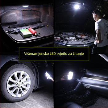 Unutarnje LED svjetlo za čitanje u automobilu, kružni trobojni model, 4W, 3V, 400mA, montaža ljepilom