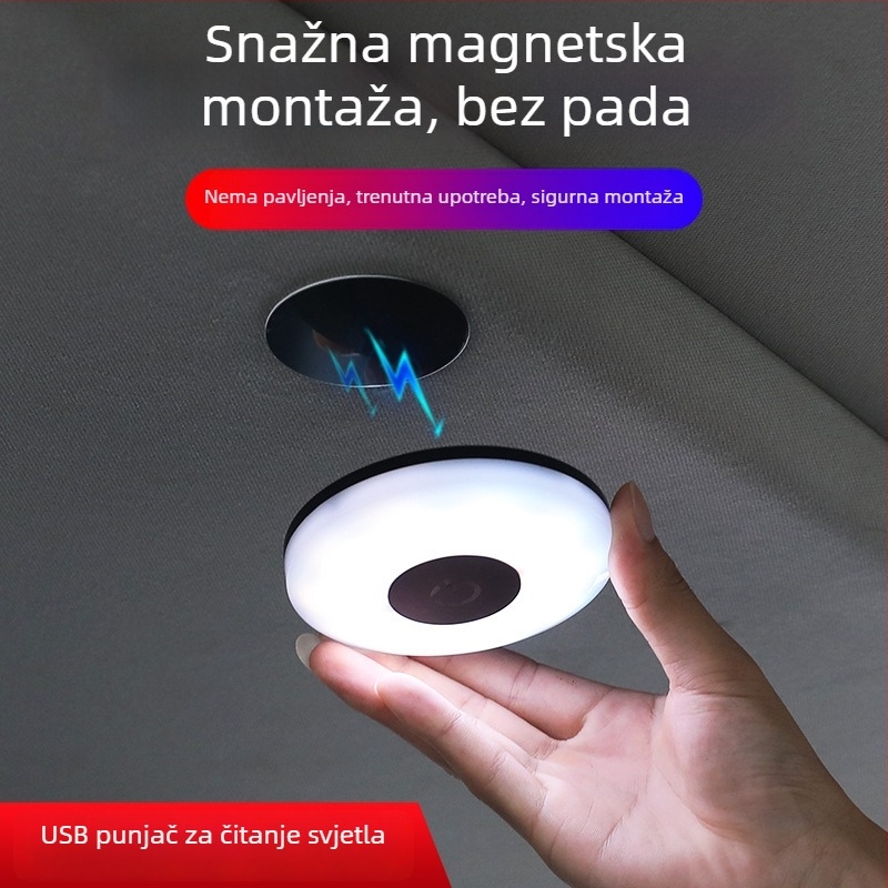 Unutarnje LED svjetlo za čitanje u automobilu, kružni trobojni model, 4W, 3V, 400mA, montaža ljepilom