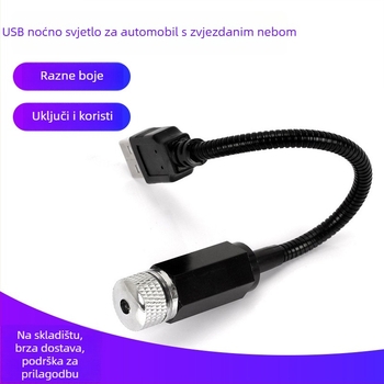 Auto projektor zvjezdanog neba, model L-709; materijal ABS + aluminijski spoj; napajanje USB, 5V 2A 0.1W