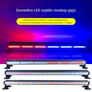 LED svjetlo za krov vozila, COB dugačko stropno upozoravajuće svjetlo, 100W, 2.5A, aluminijska legura