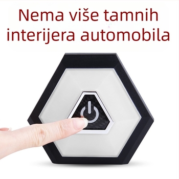 Unutarnje LED svjetlo za automobil, lampica za čitanje u obliku dijamanta, ABS+LED, 2W, 5V, 1.5A, univerzalna kompatibilnost