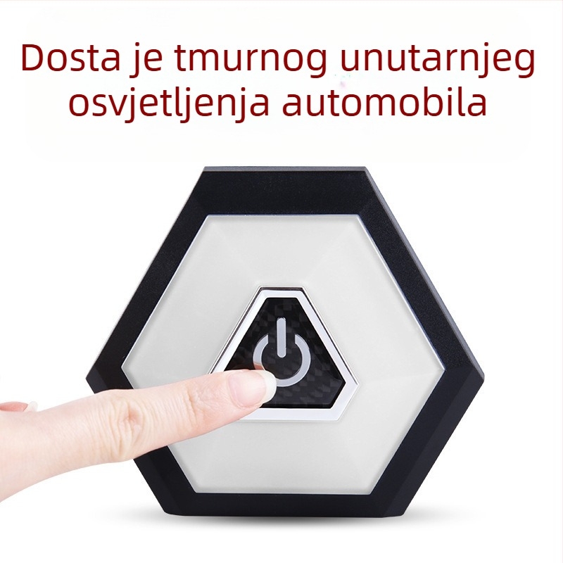 Unutarnje LED svjetlo za automobil, lampica za čitanje u obliku dijamanta, ABS+LED, 2W, 5V, 1.5A, univerzalna kompatibilnost