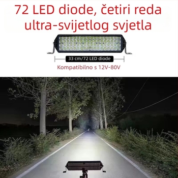 LED reflektor dugog pojasa za kamione, 30W, 12V, aluminijsko kućište