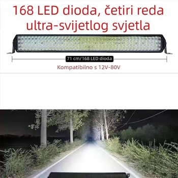 LED reflektor dugog pojasa za kamione, 30W, 12V, aluminijsko kućište