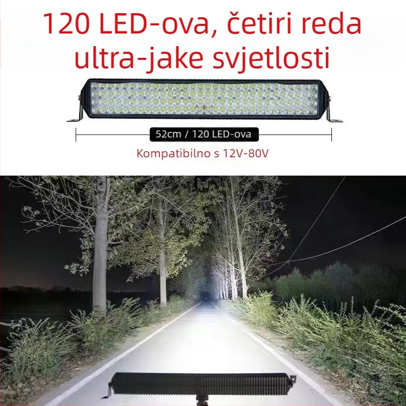 LED reflektor dugog pojasa za kamione, 30W, 12V, aluminijsko kućište