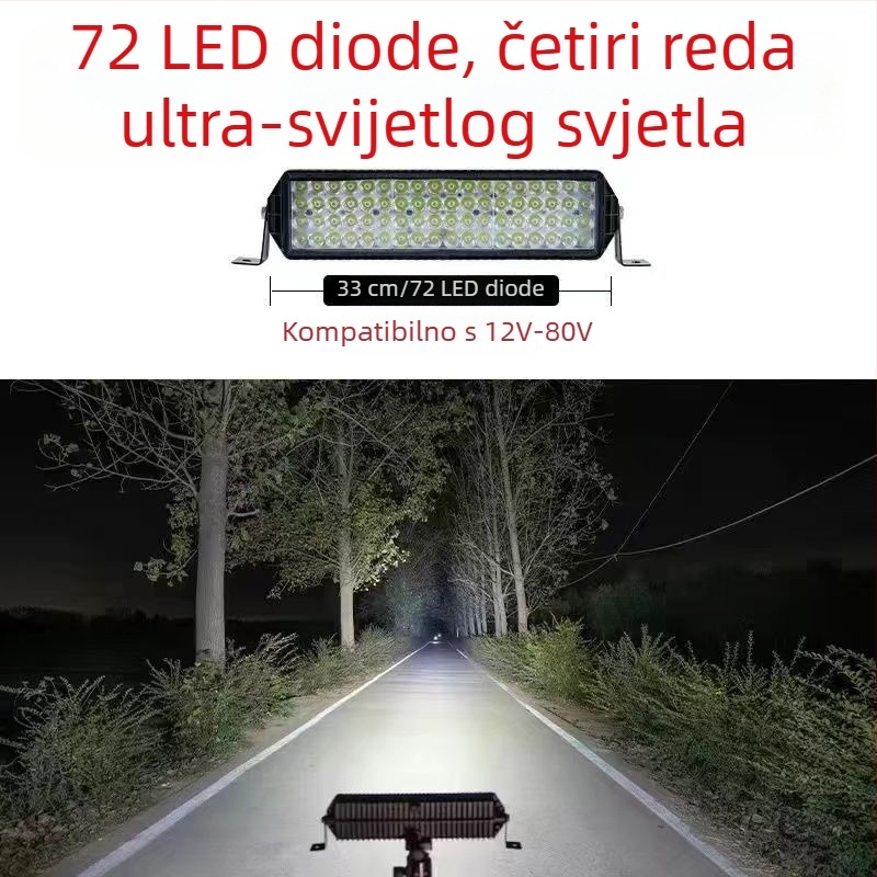 LED reflektor dugog pojasa za kamione, 30W, 12V, aluminijsko kućište