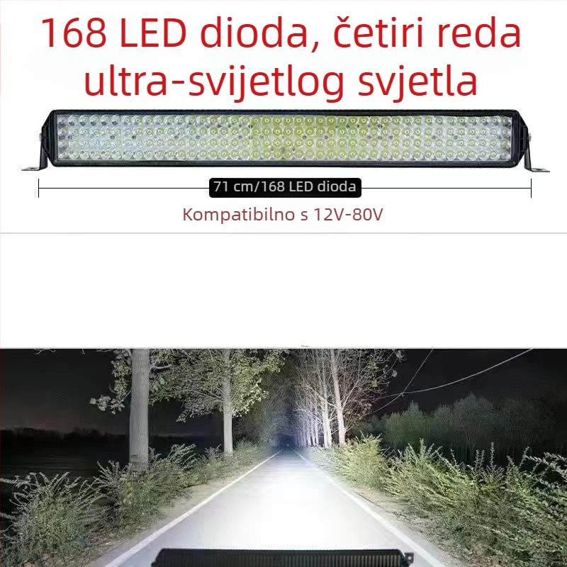 LED reflektor dugog pojasa za kamione, 30W, 12V, aluminijsko kućište