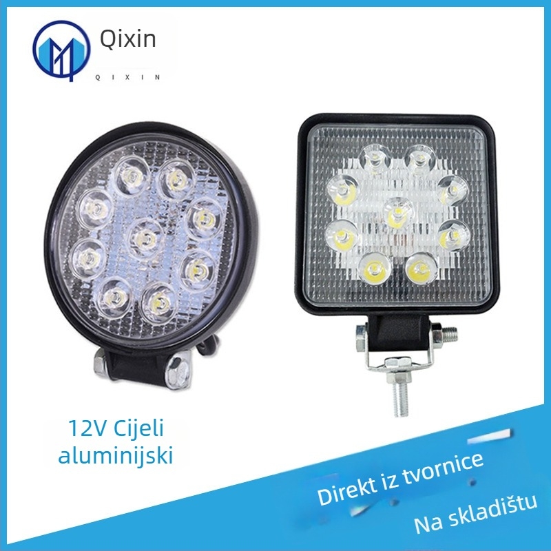LED radna svjetiljka 27W 12V, aluminijsko kućište, za off-road vozila, krovni reflektor, vijek trajanja 50 000 h