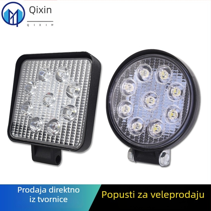 LED radna svjetiljka 27W 12V, aluminijsko kućište, za off-road vozila, krovni reflektor, vijek trajanja 50 000 h