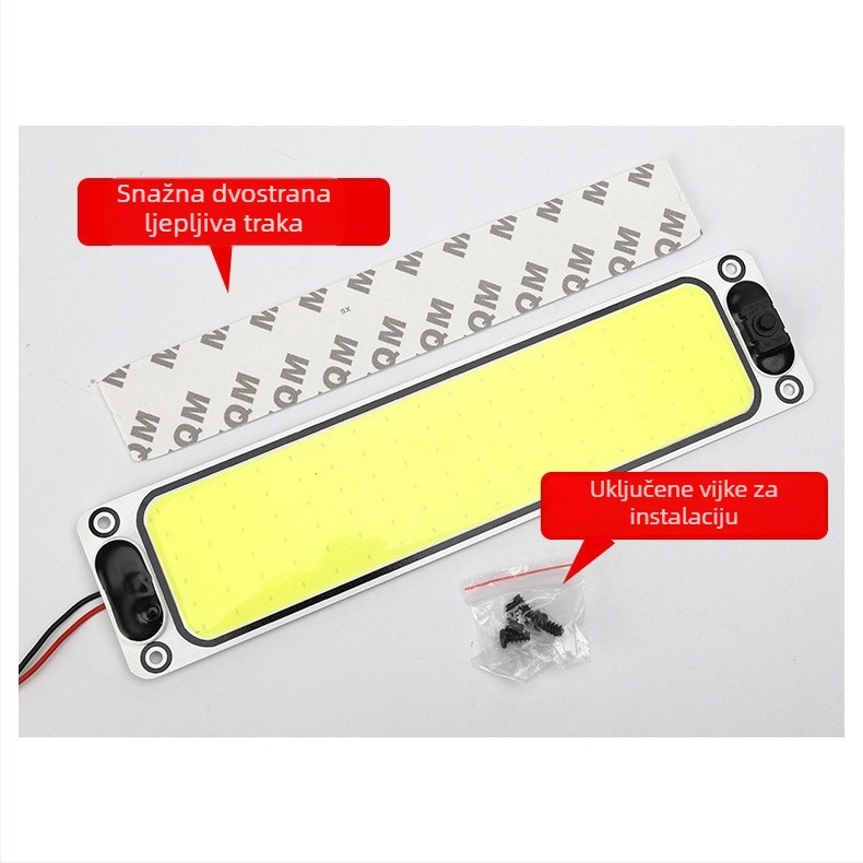 Auto krovno svjetlo s COB LED, 10W, 12V, aluminijsko kućište, univerzalna kompatibilnost
