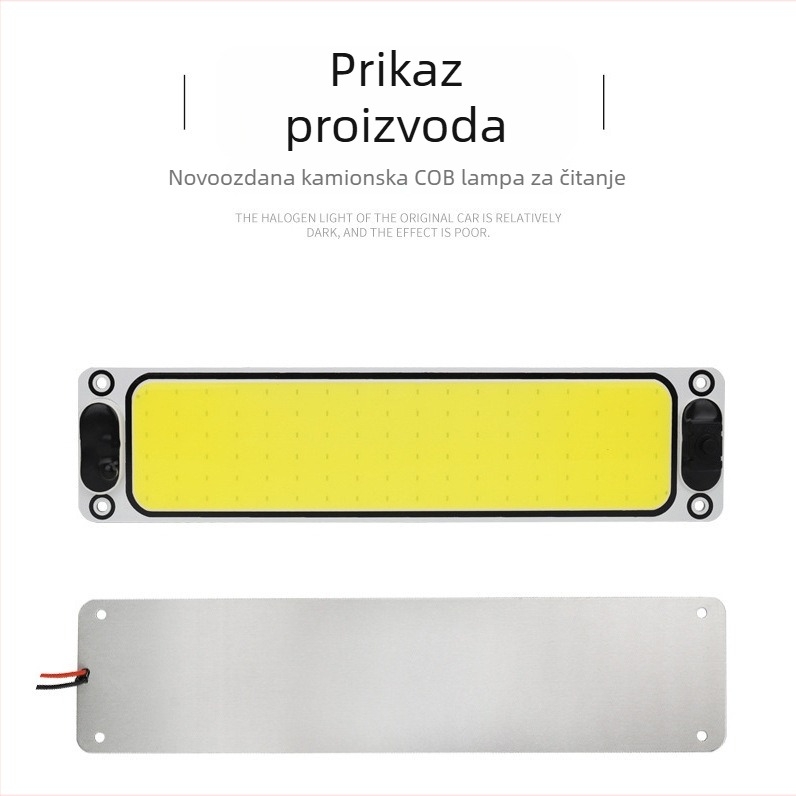 Auto krovno svjetlo s COB LED, 10W, 12V, aluminijsko kućište, univerzalna kompatibilnost