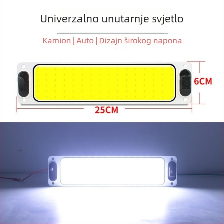 24V LED svjetlo za kabinu kamiona – dugi interijerni svjetlosni panel na krovu, svjetlo za vožnju unatrag, COB LED, aluminijsko kućište
