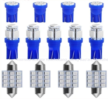 13-dijelni LED set za auto – unutarnje svjetlo za čitanje, osvjetljenje kabine i svjetlo za registracijsku pločicu, 12 SMD 1206
