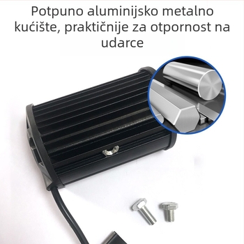 LED radna svjetiljka promjera 5 inča, dvostruko red LED dioda, trostruka konfiguracija snopa, reflektirajuća čašica, za montažu na krov ili prednji branik