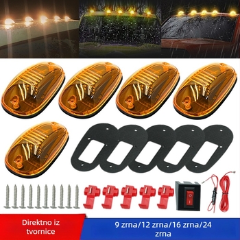 Krovno LED marker svjetlo za pickup, model SKd01, 9 LED, PC kućište