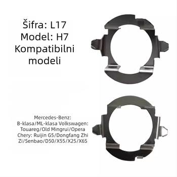 Nitskap LED nosač dnevnog svjetla za H7/H1, metalni, 8–60V, univerzalna kompatibilnost