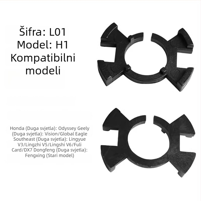 Nitskap LED nosač dnevnog svjetla za H7/H1, metalni, 8–60V, univerzalna kompatibilnost