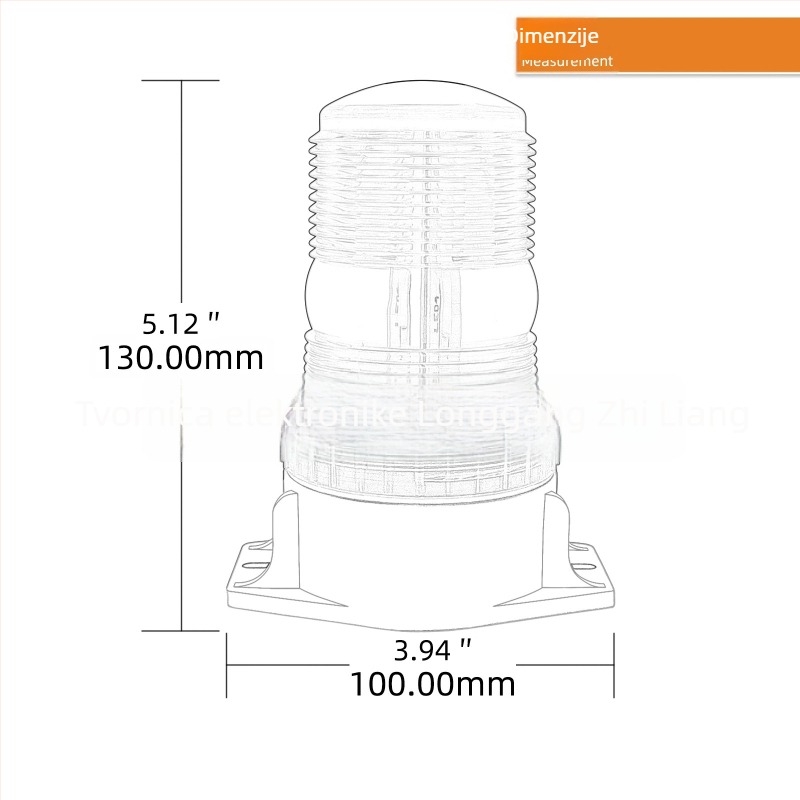 Forklift LED sigurnosno bljeskavo svjetlo na krovu, signal za obrtanje unatrag, 9W, 10–110V, 50 000 h, 960 lm, 3500K, model CK-JSD