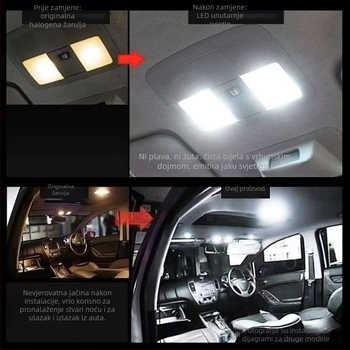 LED svjetlo za krov auta LA900S/LA910S — 12V, 24W, 5000 lm, vijek trajanja 20000 h