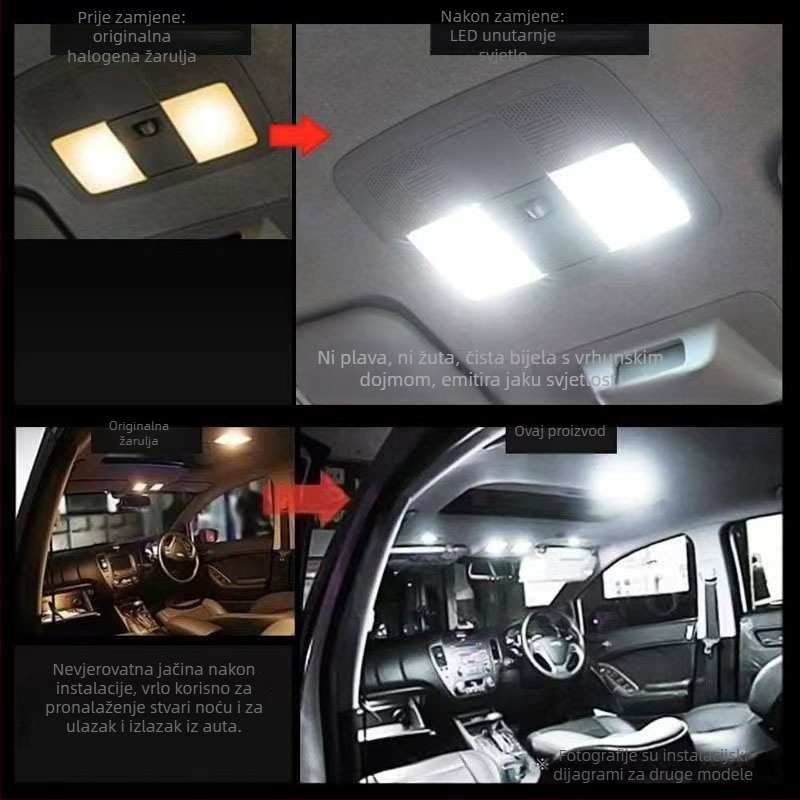 LED svjetlo za krov auta LA900S/LA910S — 12V, 24W, 5000 lm, vijek trajanja 20000 h