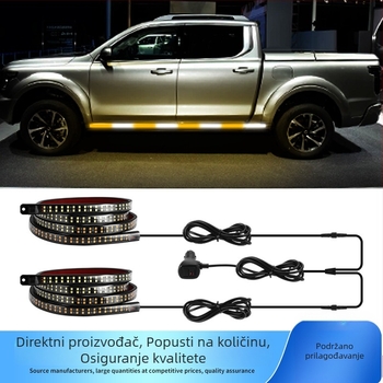 12V stražnje upozoravajuće svjetlo za auto, bočno svjetlo kamiona, dvostruki red LED, svjetlo pedale i rub vrata za pikap