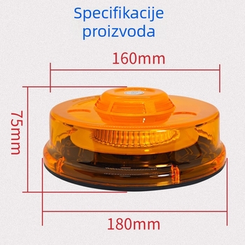 Auto plafonjera s LED strobom, 20W, 9-36V, univerzalna kompatibilnost, model Jr-jsg-04-48smd-3030