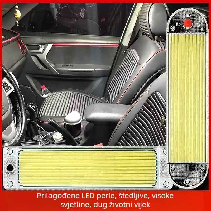 LED krova svjetiljka za vozila – 12-85V, 12-50W, aluminijski COB podlog, model: 54/64/87/108 LED, kompatibilno s automobilima i teškim kamionima