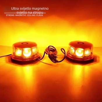 LED strob za krov automobila s magnetskim pričvršćivanjem, daljinsko upravljanje, 12–24V, 40W