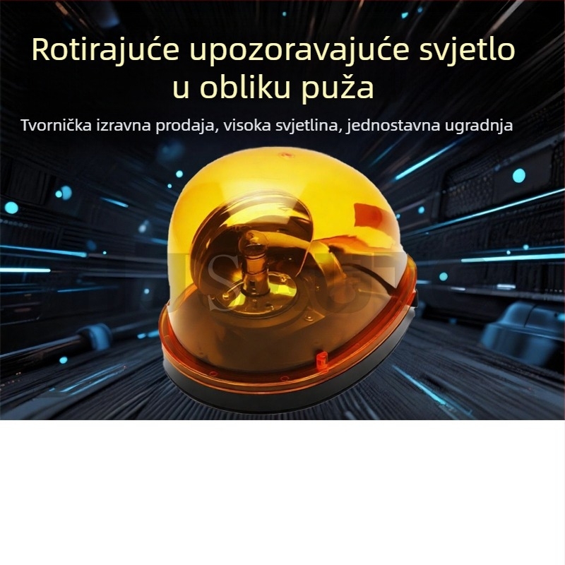 LED svjetlo za krovu signalizaciju s rotirajućim spiralnim dizajnom, za automobil, 12V–24V
