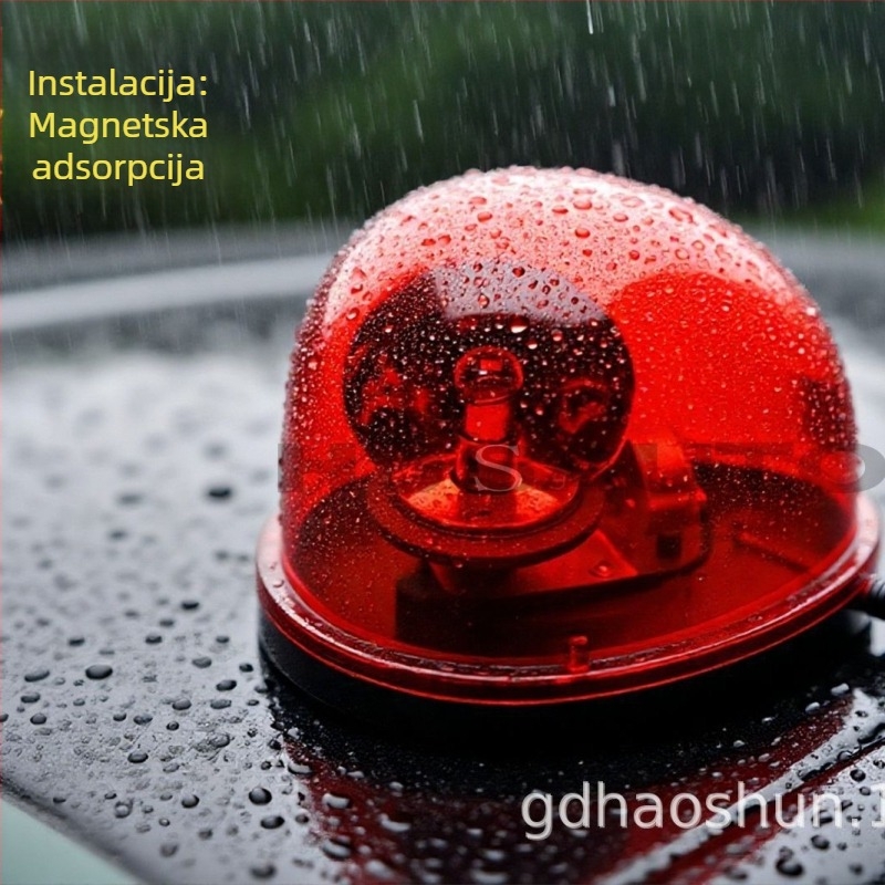 LED svjetlo za krovu signalizaciju s rotirajućim spiralnim dizajnom, za automobil, 12V–24V