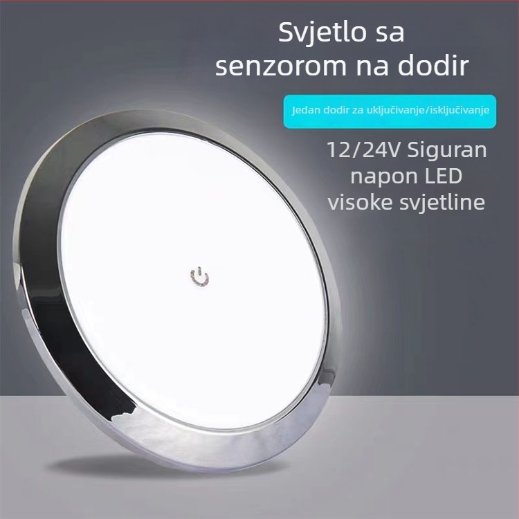 LED svjetlo na krov vozila za RV i jahtu, 12V/24V, dodirni prekidač, vodootporno unutarnje osvjetljenje