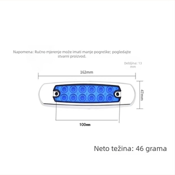 12 LED bočne svjetiljke za kamion s blještavim elektroplatiranim završetkom, od nehrđajućeg čelika za kamione i prikolice