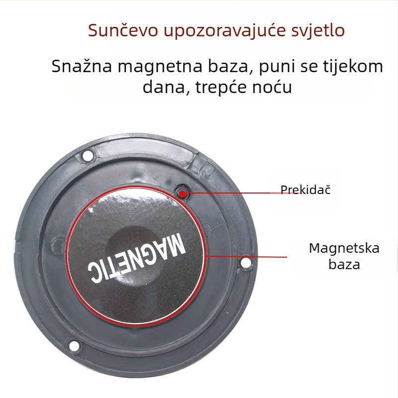 Solarno upozoravajuće strob svjetlo za cestovne gradnje kabine, model PR-JSD-T, univerzalna kompatibilnost, PR-ZX