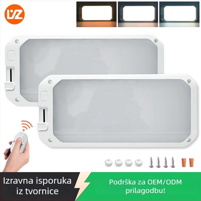 LED stropno svjetlo – pravokutno, s mogućnošću prigušivanja, 12-30V, 15W, model FCD18, vijek trajanja 50 000 sati (unutarnje)