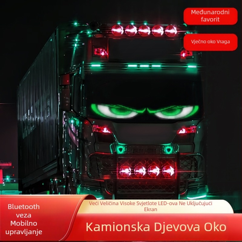Unutarnje LED svjetlo za kamion s dinamičkim fleksibilnim zaslonom, ultra-tanki dizajn (Dynamic Devil Eyes) 5W, 12–24V, 0.3A