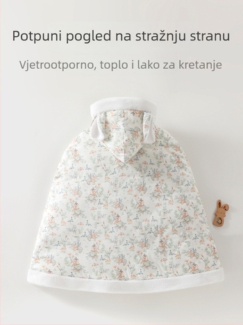 Pamukasti dječji kaput za izlaske, otporan na vjetar, s prešivanom podstavom, za novorođenčad