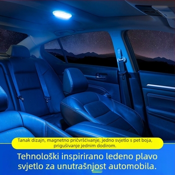 Unutarnja LED svjetiljka za automobil za čitanje i ambijentalno osvjetljenje, magnetsko pričvršćivanje na stražnju sjedalu, svjetlo krova prtljažnika