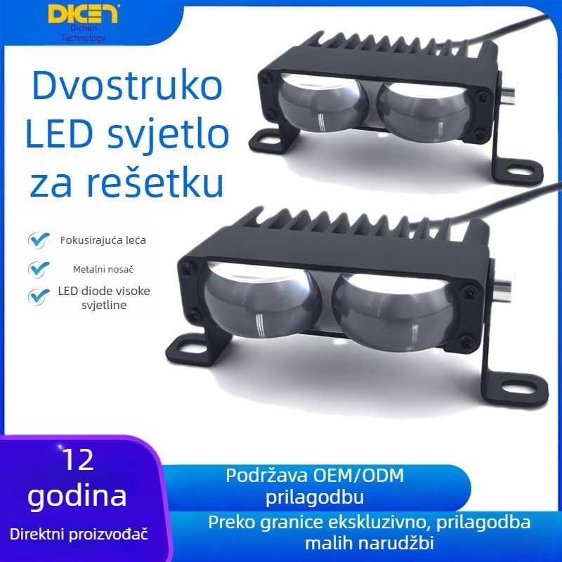 LED svjetlo automobilske grile - 8W, 9-36V, 6000K-3000K, 30.000 h, aluminij