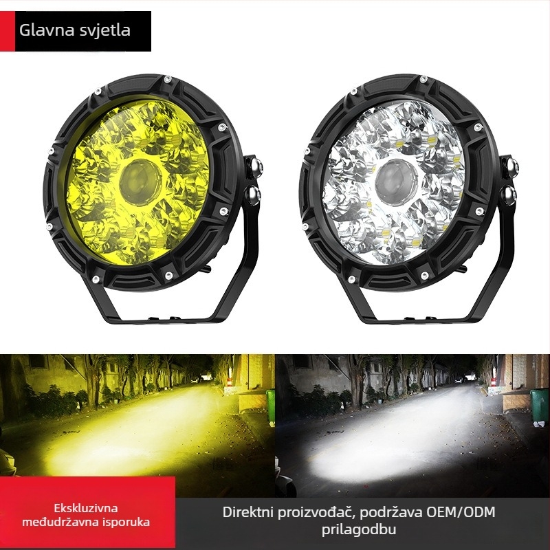 LED reflektor za A-stub i prednji branik za Wrangler, 50W, aluminij+PC, bijela/žuta svjetlost