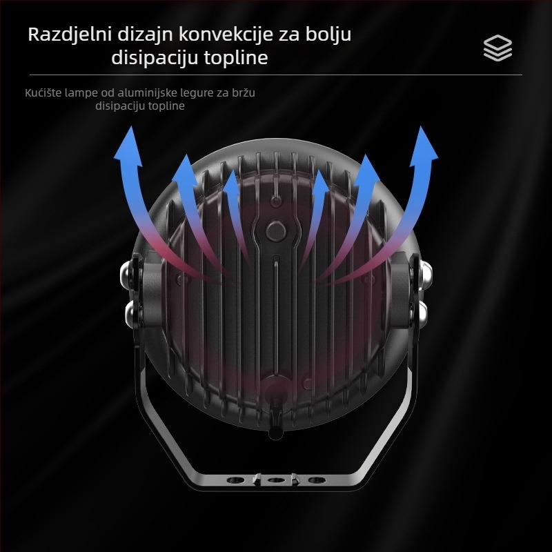 LED reflektor za A-stub i prednji branik za Wrangler, 50W, aluminij+PC, bijela/žuta svjetlost