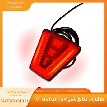 V-oblika LED navigacijsko svjetlo za automobil visoke jasnosti, protiv sudara, trepćuće svjetlo kočnice i stražnje upozoravajuće svjetlo