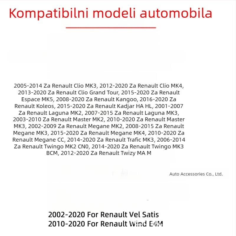 LED svjetlo za registarsku pločicu kompatibilno s Renault Clio i Renault Megane Master Laguna II