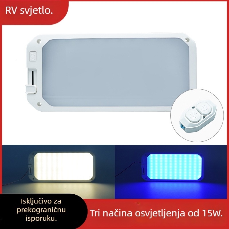 LED stropno svjetlo FC18 za automobile i kamp-kućice, daljinsko upravljanje, 15W, 1200 lm, 12-30V