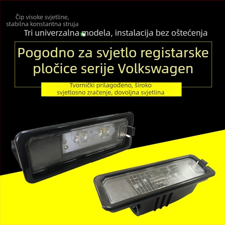 Svjetlo registarske pločice za Volkswagen — LED/halogen, 12V, 0.8W, 100000 sati trajanja, 4200–6500K