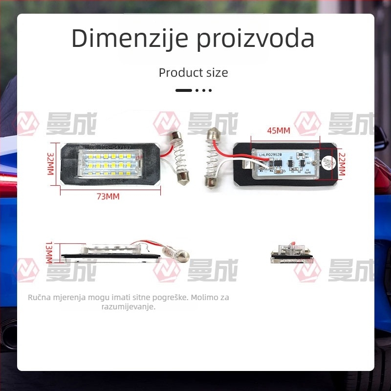 BMW MINI svjetlo za registracijsku pločicu LED 12V 3W 50000h 6000K