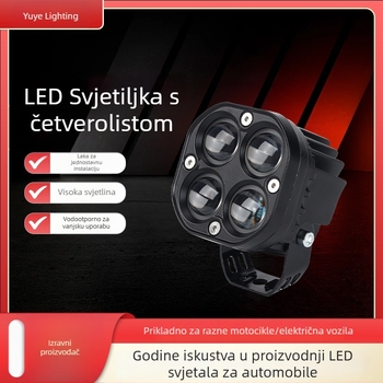 LED reflektor za automobil i motocikl s lećom četverolisne deteline – LED, 18W, 12-80V, 4000 lm, IP67