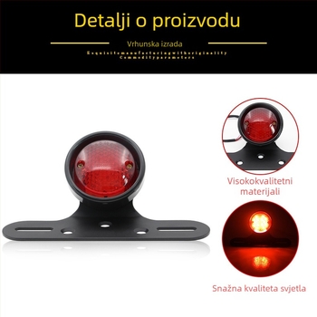 Zadnje svjetlo za motocikl - Retro LED okruglo svjetlo, 10W, 12V LED